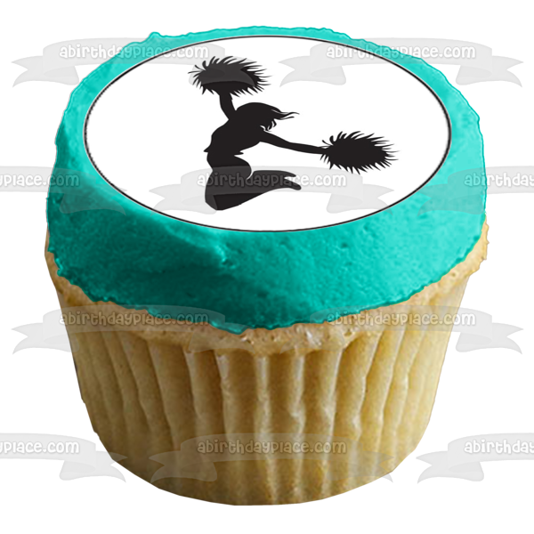 Imágenes de decoración comestible para cupcakes con siluetas de porristas ABPID55722 