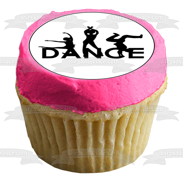 Dance Silhouettes Edible Cupcake Topper Images ABPID55725