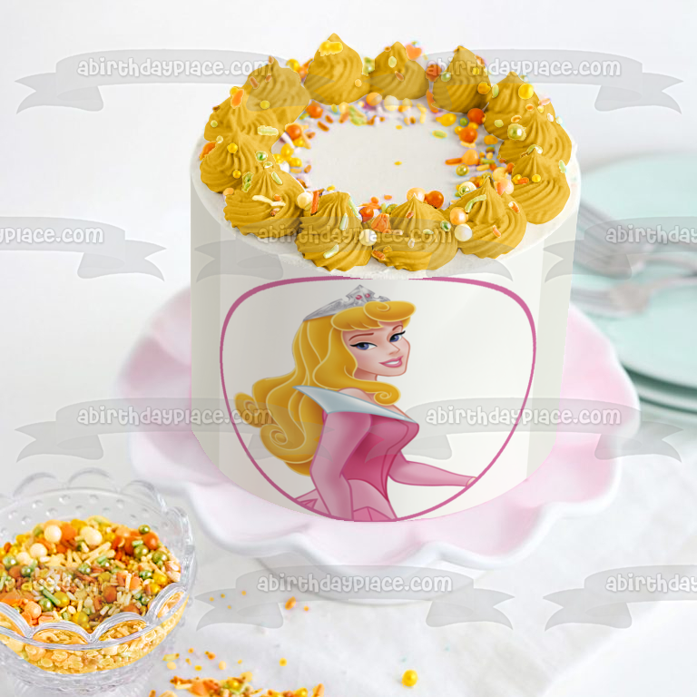 Disney Bella Durmiente Aurora Sonriendo Imagen comestible para decoración de tarta ABPID11504 