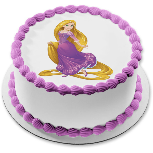 The Rapunzel Printed Topper Buttercream Cake