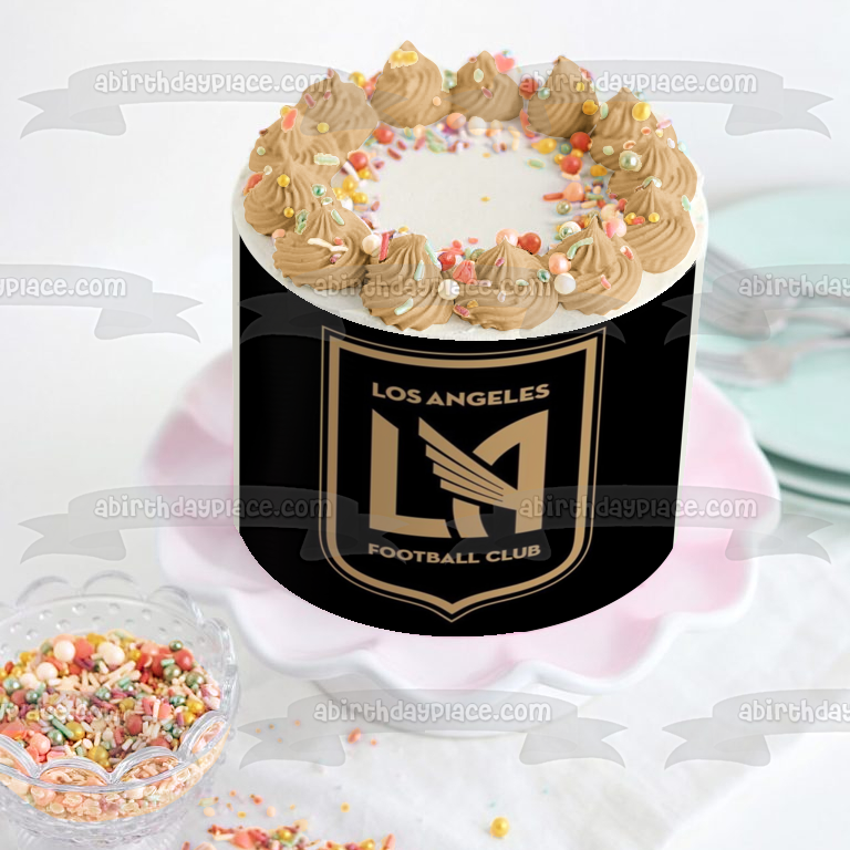 Imagen comestible para decoración para tarta con logotipo del equipo de fútbol Lafc de Los Angeles Football Club ABPID55648 