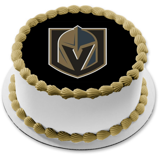 Imagen comestible para decoración de tarta con el logotipo del equipo Vegas Golden Knights ABPID55649 