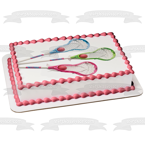 Lacrosse Sticks Black and White Edible Cake Topper Image ABPID11292 – A  Birthday Place