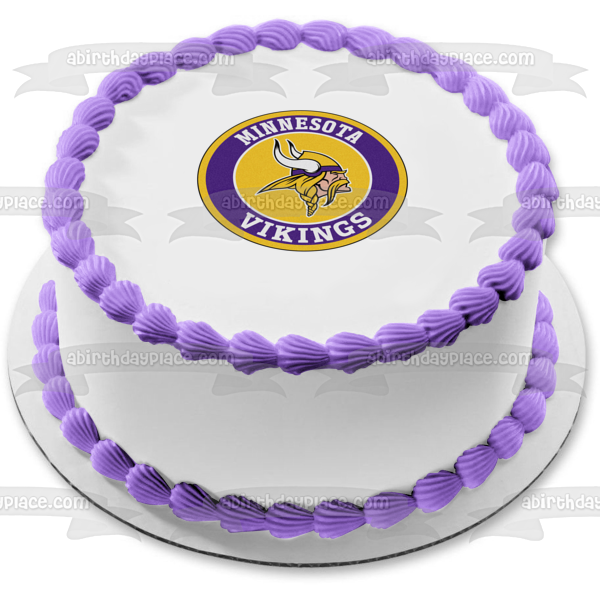 Imagen comestible para tarta con logotipo del equipo de los Minnesota Vikings ABPID55657 