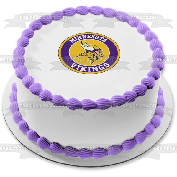 Vikings Personalized Cake Topper 8 Inches Round Birthday Cake Topper