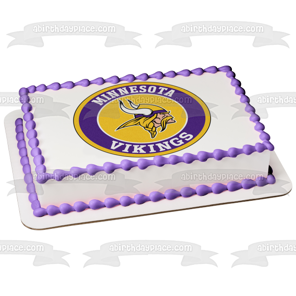 Imagen comestible para tarta con logotipo del equipo de los Minnesota Vikings ABPID55657 