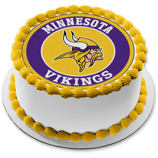 Imagen comestible para tarta con logotipo del equipo de los Minnesota Vikings ABPID55657 