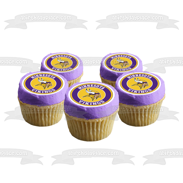 Imagen comestible para tarta con logotipo del equipo de los Minnesota Vikings ABPID55657 