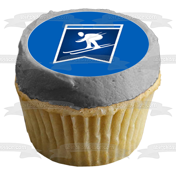 NCAA Skiing Logo Edible Cupcake Topper Images ABPID55738