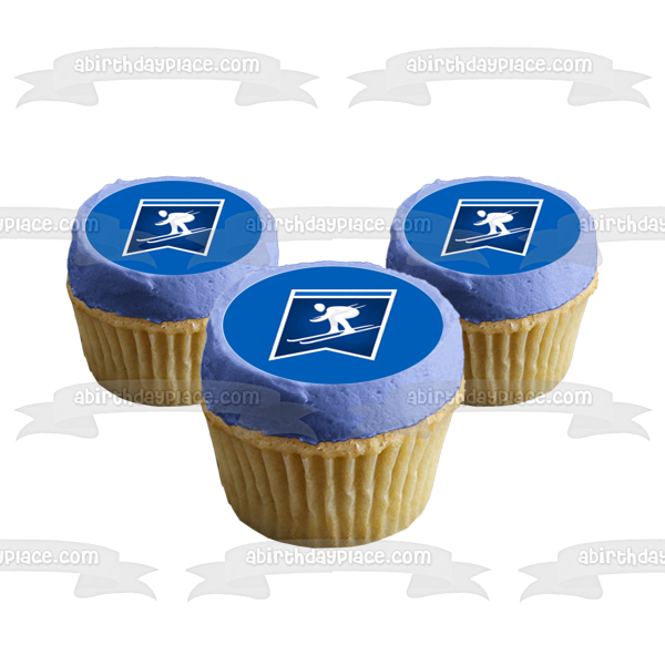 NCAA Skiing Logo Edible Cupcake Topper Images ABPID55738