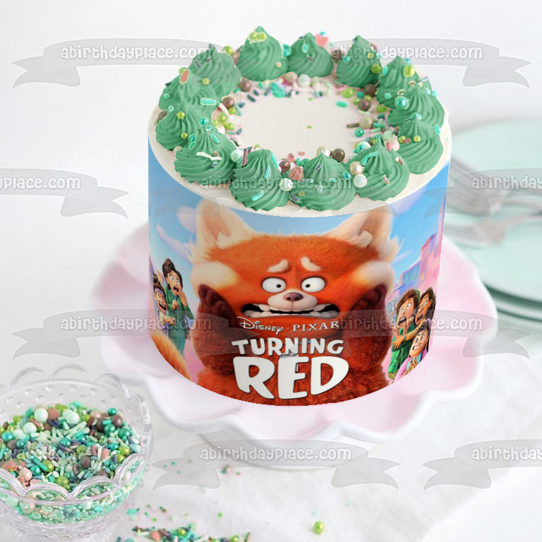 Turning Red Ming Lee Giant Red Panda Abby Priya Edible Cake Topper Image ABPID55811