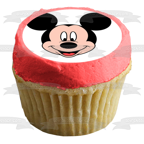 Disney Mickey Mouse Face Edible Cake Topper Image ABPID15339