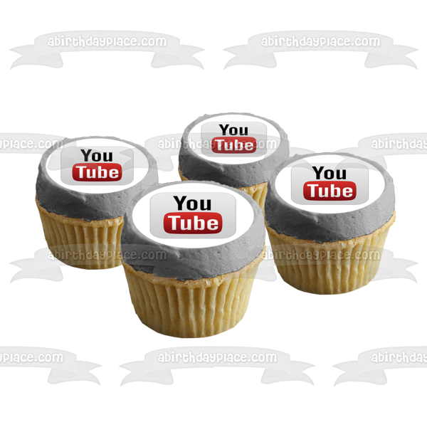 Youtube Logo Edible Cake Topper Image ABPID11784