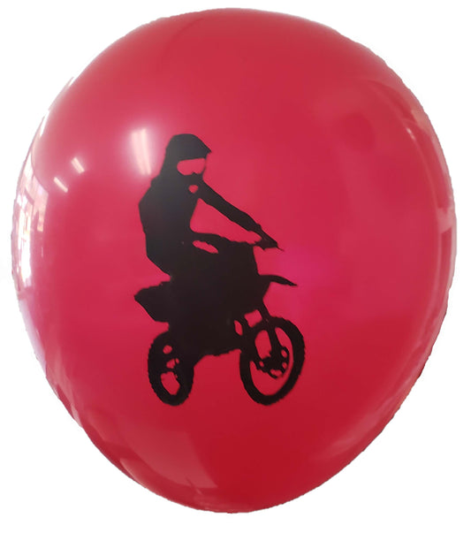 Globo de látex para moto de cross, 1 unidad