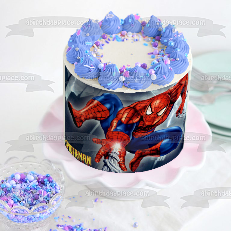 Imagen comestible para decoración de tartas de Marvel Spider-Man Casting Webs ABPID11823 