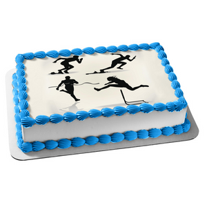 Personalized Hurdle Race Cake Topper Custom Name Age Women's Hurdles  Silhouettes Cake Topper For Cake Decoration YC148 - AliExpress