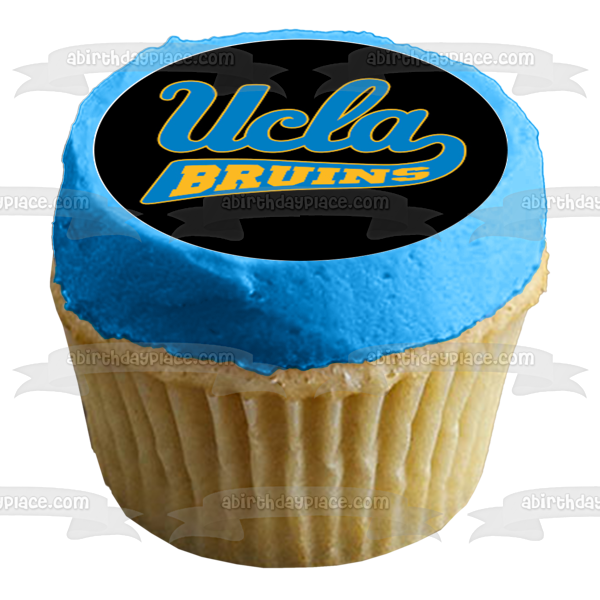 Ucla Bruins Logo Men's Basketball Edible Cupcake Topper Images ABPID55754