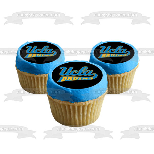 Ucla Bruins Logo Men's Basketball Edible Cupcake Topper Images ABPID55754