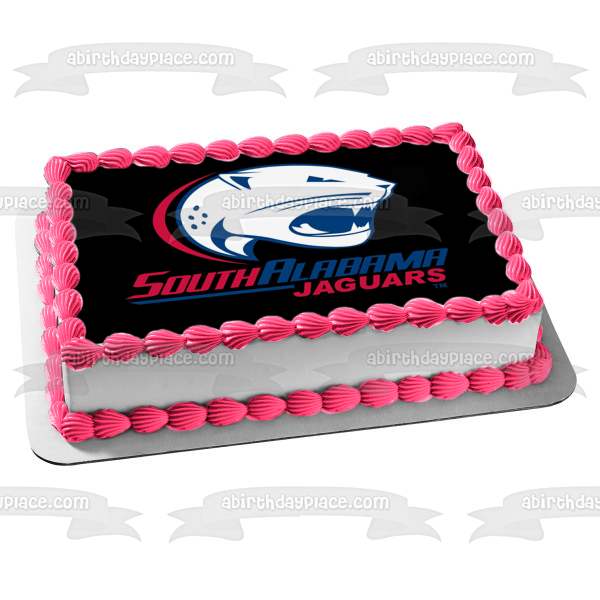 University of South Alabama Jaguars Team Logo Edible Cake Topper Image ABPID55678