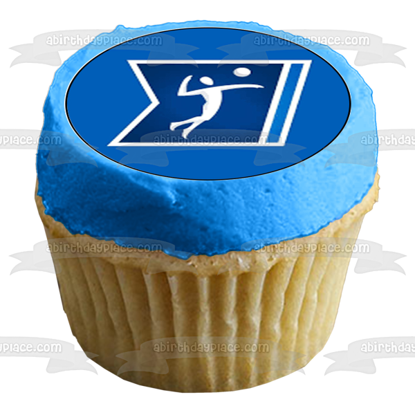 NCAA Women's Volleyball Logo Edible Cupcake Topper Images ABPID55740