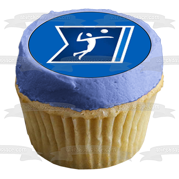 NCAA Women's Volleyball Logo Edible Cupcake Topper Images ABPID55740