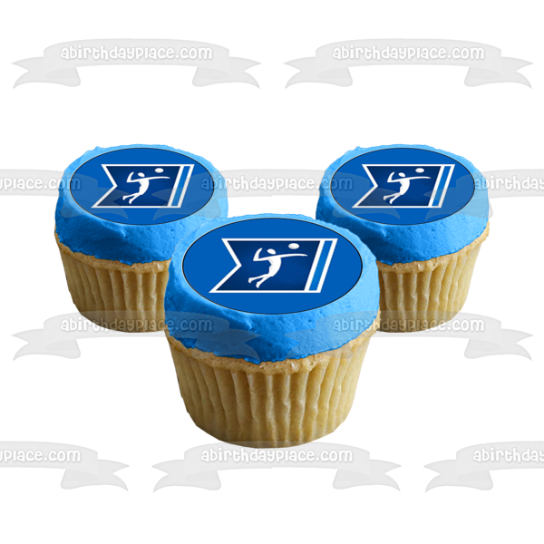 NCAA Women's Volleyball Logo Edible Cupcake Topper Images ABPID55740