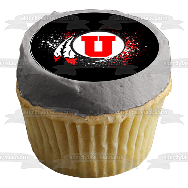 University of Utah Utes Logo Edible Cupcake Topper Images ABPID55756