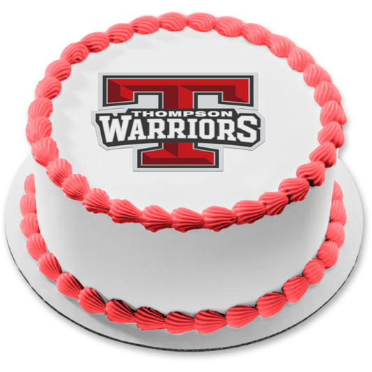 Imagen comestible para decoración de tarta con el logotipo del equipo Thompson Warriors ABPID55929 