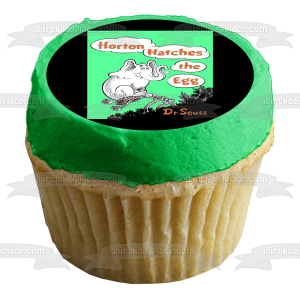 Dr. Seuss Horton Hatches the Egg Book Cover Edible Cake Topper Image ABPID11876