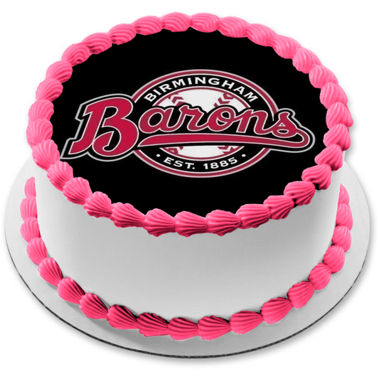 Imagen comestible para decoración de tarta con el logotipo del equipo de béisbol de los Birmingham Barons ABPID55831 