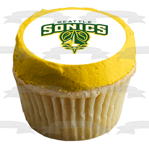 NBA Seattle Sonics Team Logo Edible Cake Topper Image ABPID55832