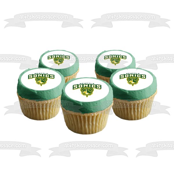 NBA Seattle Sonics Team Logo Edible Cake Topper Image ABPID55832