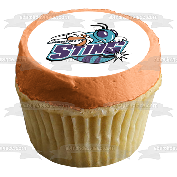 Imagen comestible para tarta con el logotipo del equipo Wnba Charlotte Sting ABPID55834 