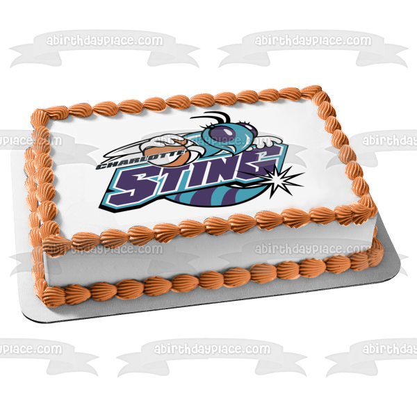 Imagen comestible para tarta con el logotipo del equipo Wnba Charlotte Sting ABPID55834 