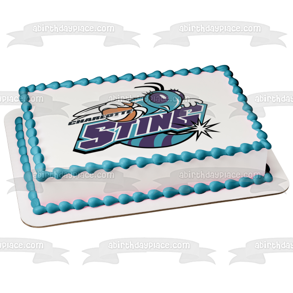 Imagen comestible para tarta con el logotipo del equipo Wnba Charlotte Sting ABPID55834 