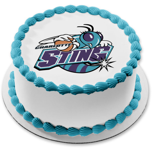 Imagen comestible para tarta con el logotipo del equipo Wnba Charlotte Sting ABPID55834 