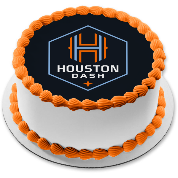 Nwsl Houston Dash Logo Edible Cake Topper Image ABPID55836