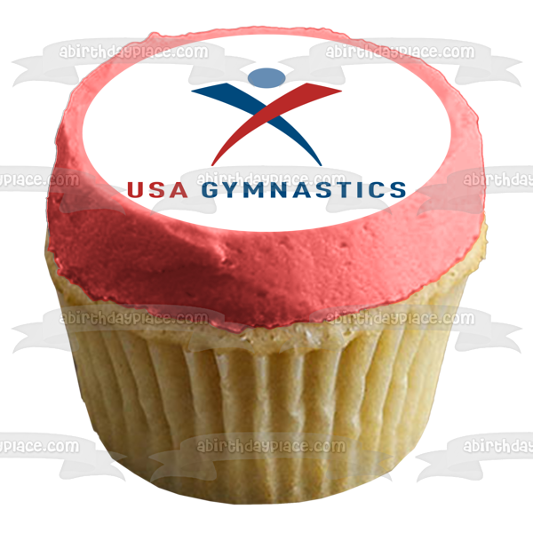 USA Gymnastics Logo Edible Cake Topper Image ABPID55948