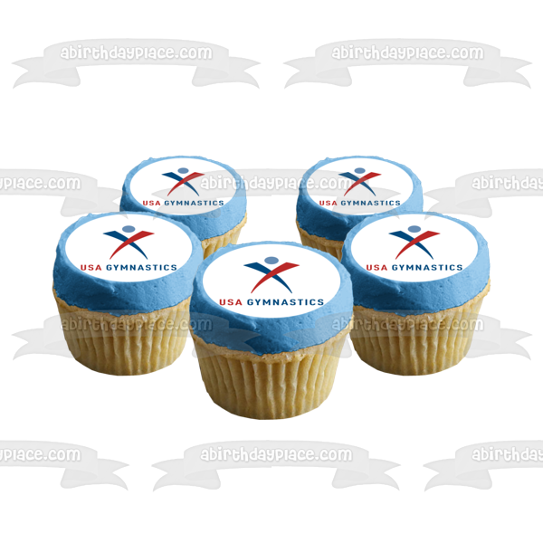 USA Gymnastics Logo Edible Cake Topper Image ABPID55948