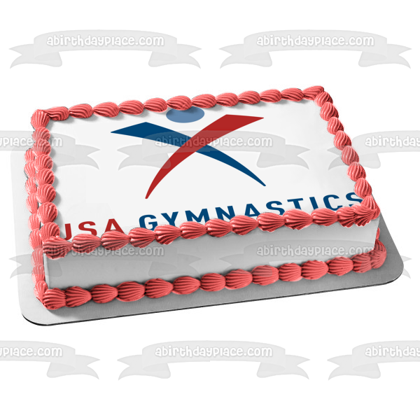 USA Gymnastics Logo Edible Cake Topper Image ABPID55948