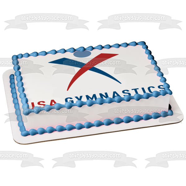 USA Gymnastics Logo Edible Cake Topper Image ABPID55948