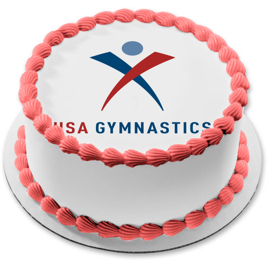 USA Gymnastics Logo Edible Cake Topper Image ABPID55948