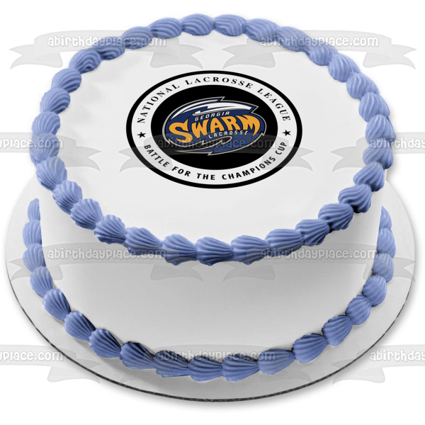 Nll Georgia Swarm Lacrosse Team Logo Edible Cake Topper Image ABPID55847