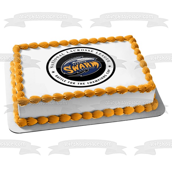 Nll Georgia Swarm Lacrosse Team Logo Edible Cake Topper Image ABPID55847