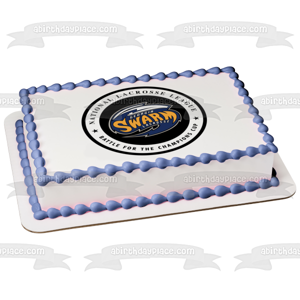 Nll Georgia Swarm Lacrosse Team Logo Edible Cake Topper Image ABPID55847