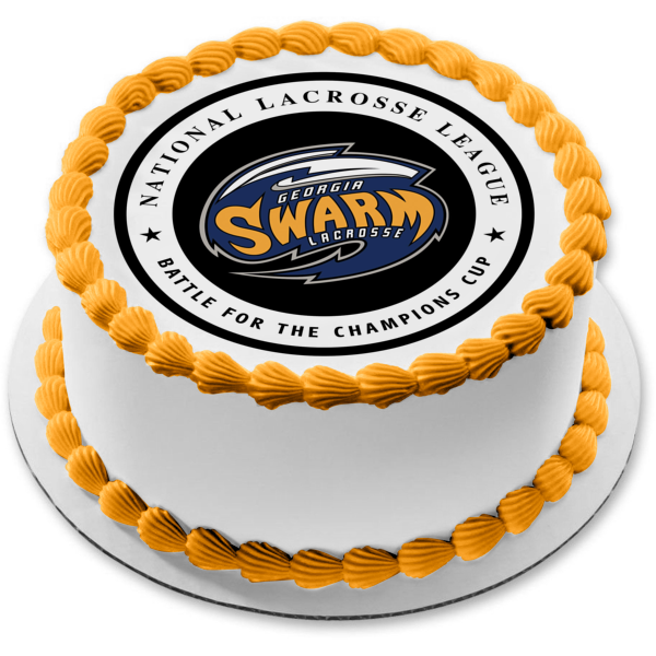 Nll Georgia Swarm Lacrosse Team Logo Edible Cake Topper Image ABPID55847