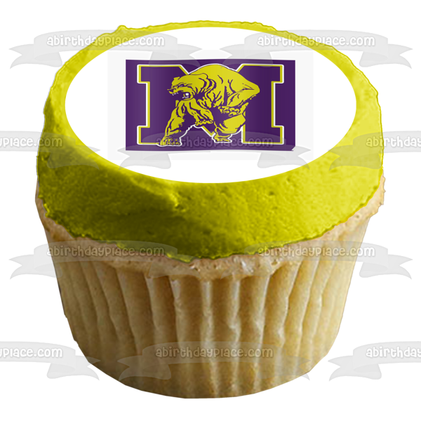 Miles College Golden Bears Logo Edible Cake Topper Image ABPID55852