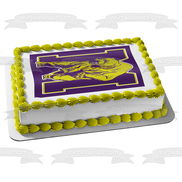 Miles College Golden Bears Logo Edible Cake Topper Image ABPID55852