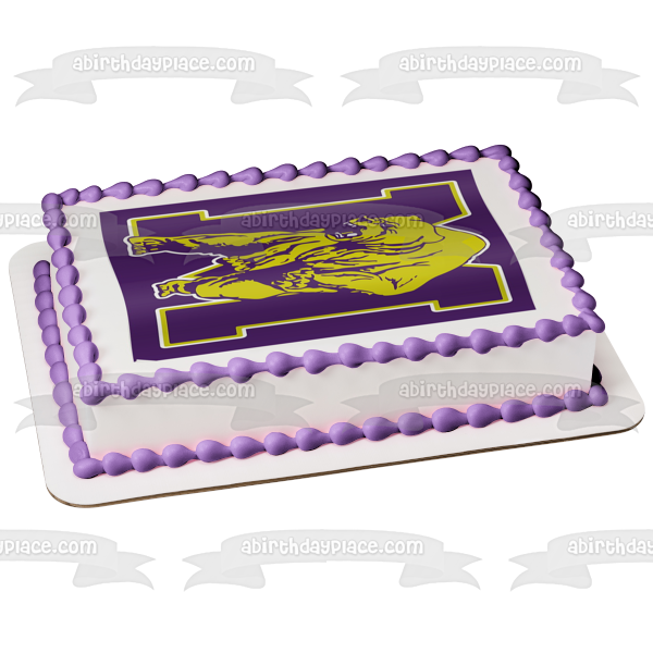 Miles College Golden Bears Logo Edible Cake Topper Image ABPID55852