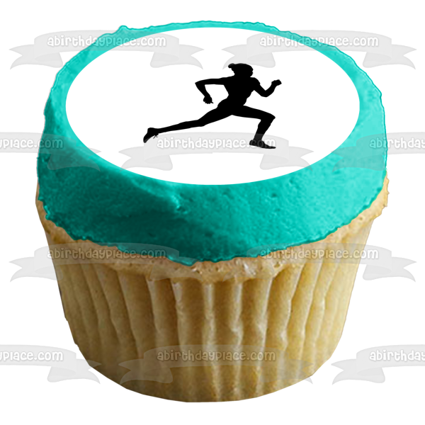 Marathon Running Birthday ~ Edible 2D Fondant Birthday Cake/Cupcake Topper  ~ D809